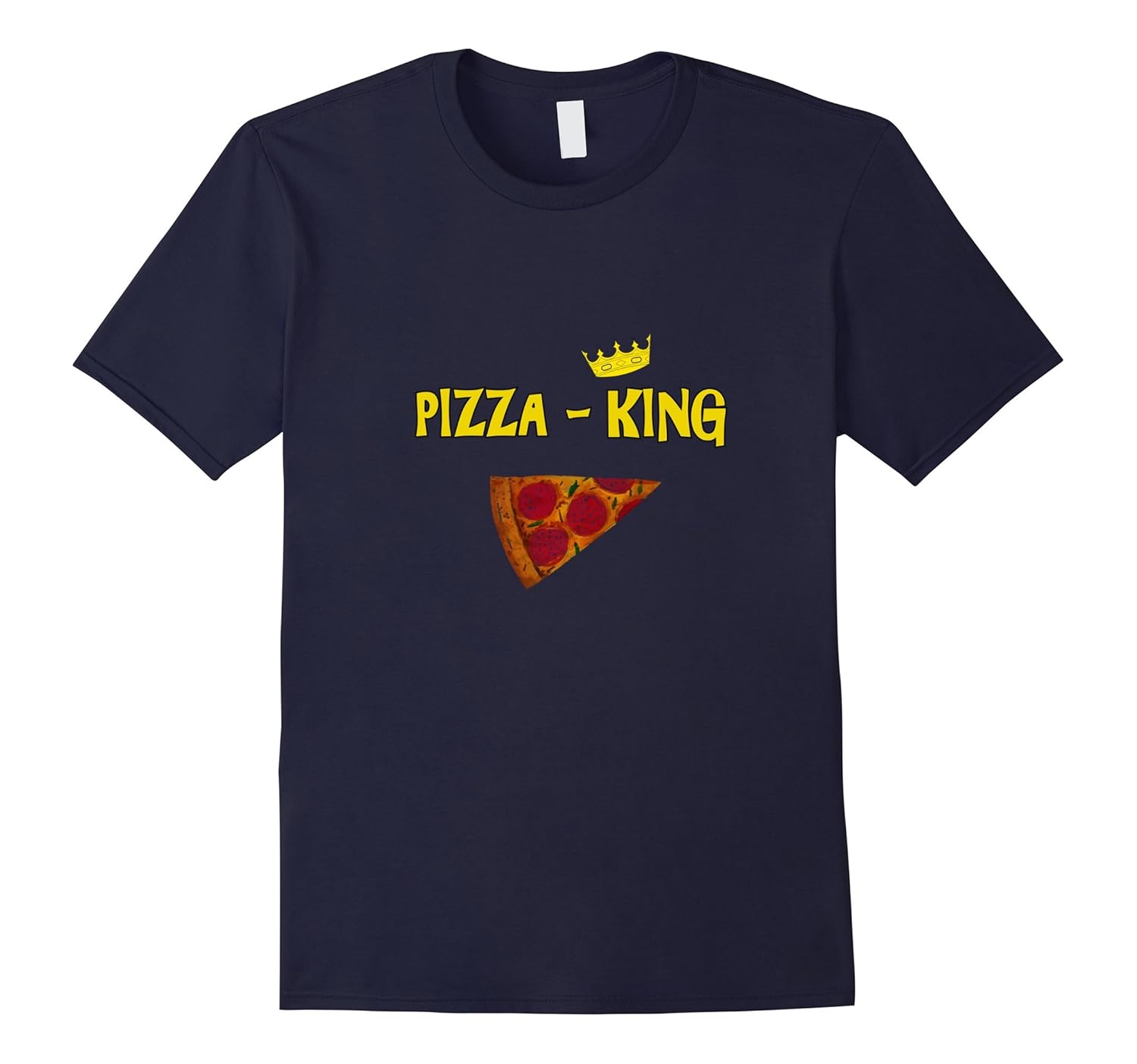 Pizza King, Fun Pizza Gift T-shirt for Men, Kids, Darks-ANZ