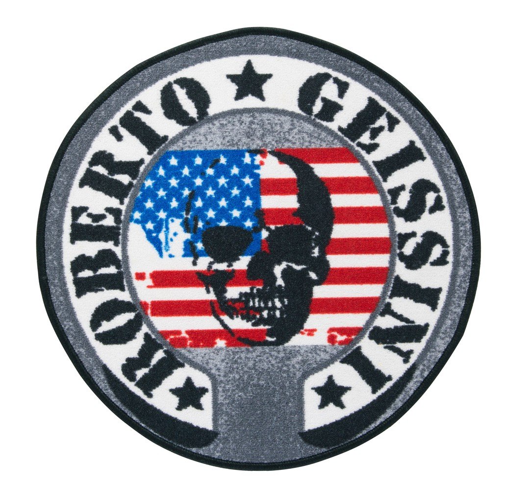 Roberto Geissini Teppich American Skull Rund Leicht Zu Reinigen