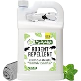 Mighty Mint Peppermint Oil Rodent Repellent Spray, 1 Gallon (128 oz) | Natural Indoor &amp; Outdoor Control for Mice and Rats, Plant-Based, Extra-Strong Formula with Microfiber Cloth