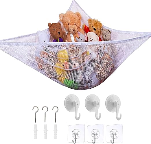 Toy Storage Hammock Teddy Storage Net, Stuffed Animals Organizer Large
