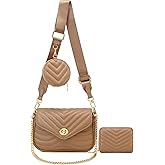 JEEHAN Quilted Crossbody Bags for women Designer Shoulder Handbags Small Purse