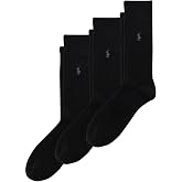 Polo Ralph Lauren Men's Ribbed Crew Socks, Brown | Authentic Polo Ralph Lauren, Soft Rayon Blend, Lightweight Comfort, Reinforced Heel-Toe, Gift for Any Occasion