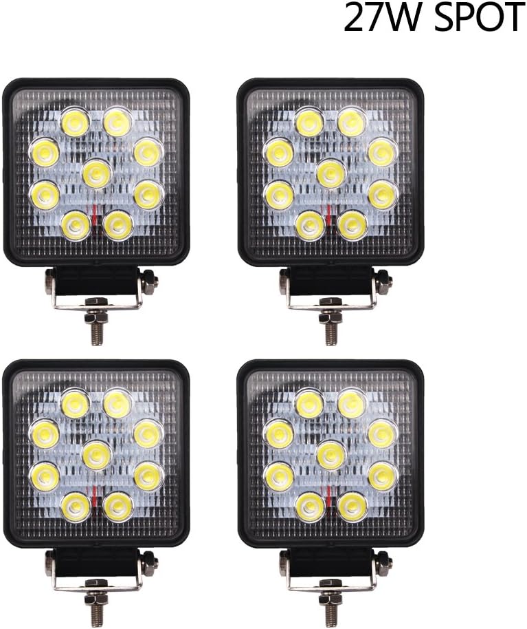 Led Pods, Lumitek 4X 18W Led Light Bar Spot Beam Led Work Light Off-Road Led Light for Trucks,Off-Road Vehicle, ATV, SUV, UTV, 4WD, Boat
