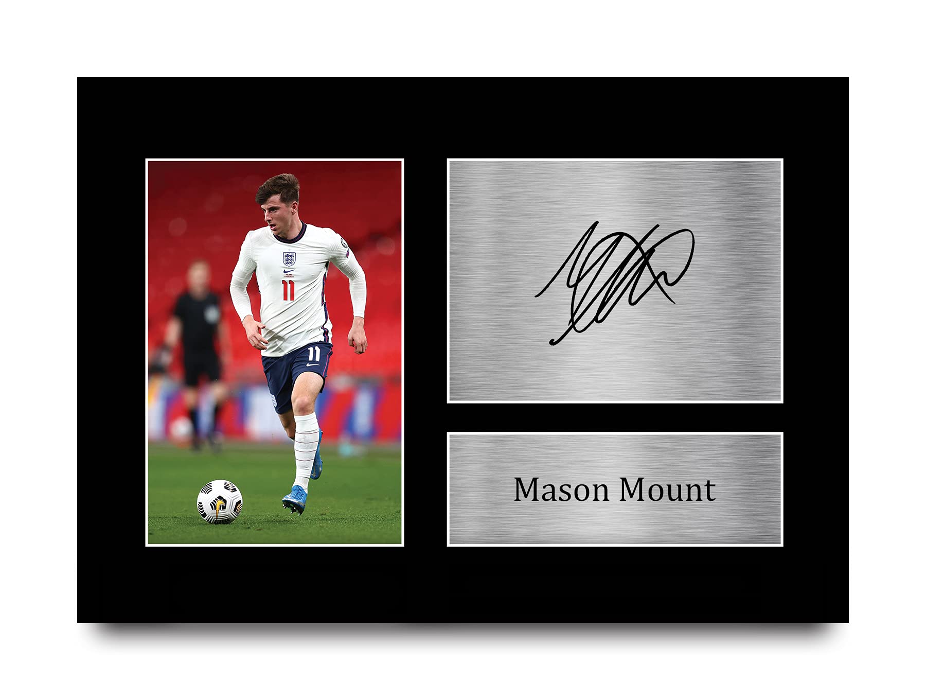 HWC Trading A4 Mason Mount England Gifts Printed Signed Autograph Picture for Football Fans and Supporters