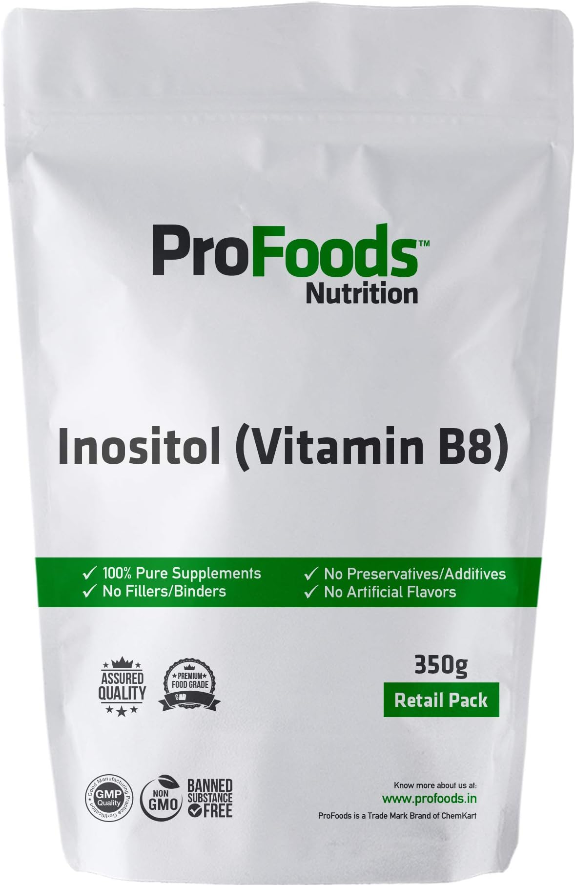 Profoods Inositol (Vitamin B8) Powder (350 grams)