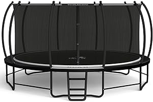 BCAN 8FT 10FT 12FT 14FT 15FT 16FT Recreational Trampoline with Enclosure for Kids Adults, ASTM Approved, Outdoor Trampolines with Ladder for Kids