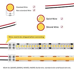 Gvhntk 30 Pack Solderless LED Tape Light Connectors