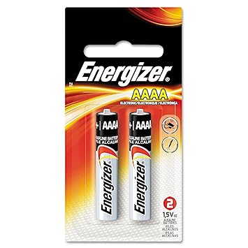 Energizer MAX Alkaline Batteries, AAAA, 2 Batteries/Pack, PK - EVEE96BP2