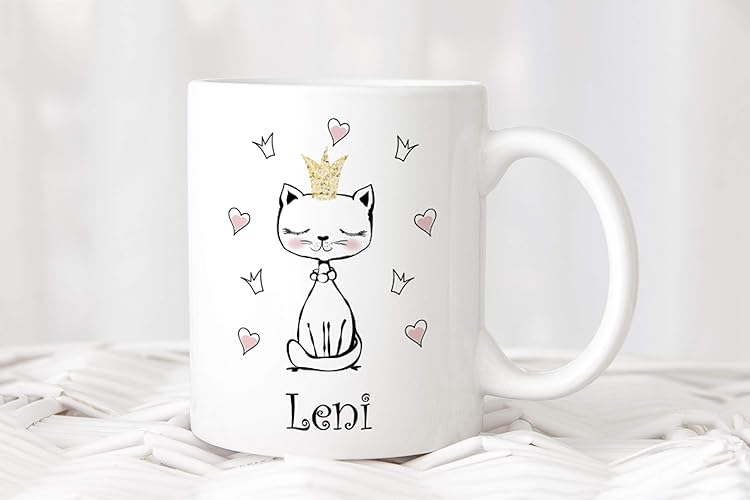 KateMade Tasse'Katze' - Keramiktasse oder Kunststofftasse - personalisiert nach Kundenwunsch