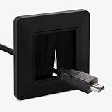 kwmobile 2X Brush Wall Plate European Single Gang Black Mount Cover Outlet view 6