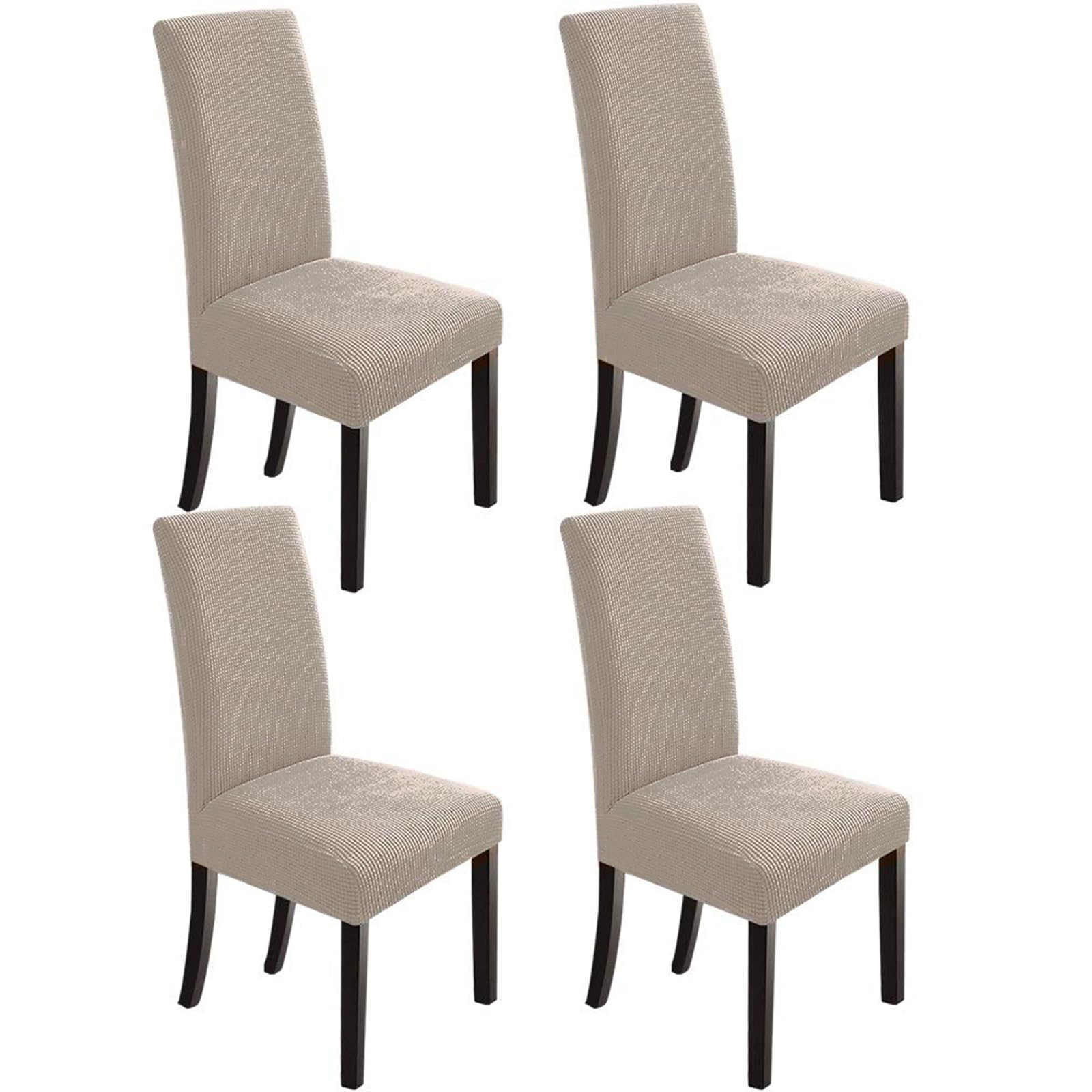 Photo 1 of Dining Chair Cover,Removable Washable Parsons Chair Covers, Dining Chair Slipcover Protector,Chair Covers for Dining Room Set of 4,Taupe