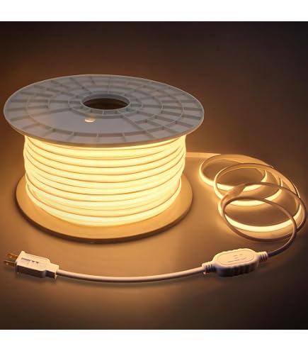 Rope Light - 2 Wire, 1/2 (13mm), Power Cord for LED Rope Light, 6', 1 Pack