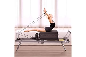 ADDWIN Pilates Reformer Foldable Pilates Reformer Set Pilates Machine & Equipment at Home Pilates Reformer, Suitable for Advanced and Beginners Users, Up to 400lbs Weight Capacity