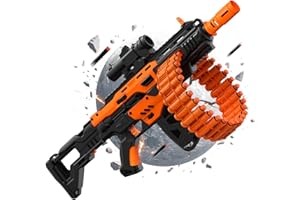 SOFITEN Electric Automatic Toy Gun with Scope Toy Blaster with 30-Dart Rotating Drum and 100 Foam Darts Outdoor Shooting Games Toys Gun Birthday for Teen Boys & Girls Adults