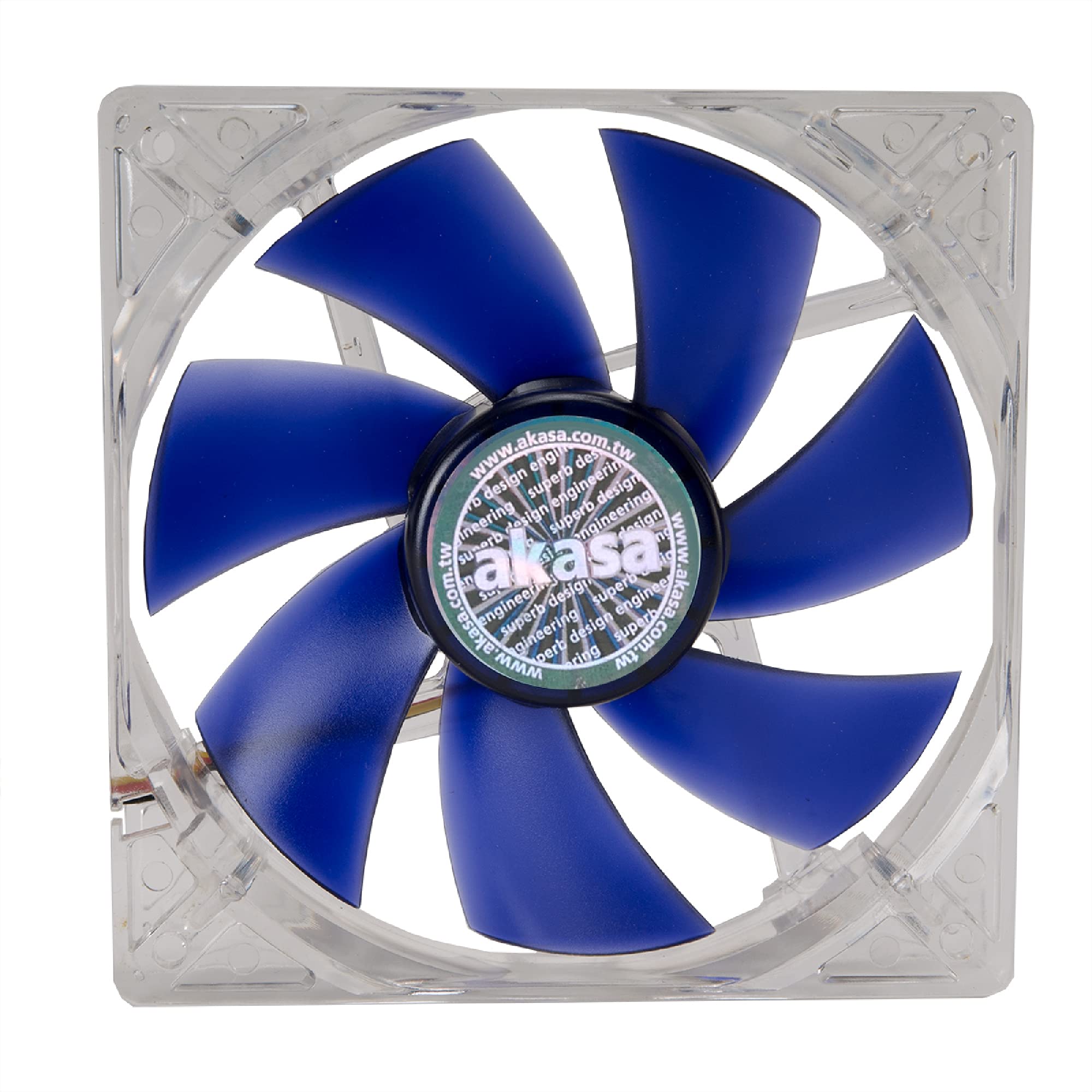 Akasa 120mm Emperor Blue | Silent Colour Series Fan | 120mm PC Case Fan | AK-191-BL