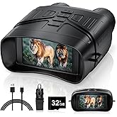 HEXEUM Night Vision Goggles, 4K Night Vision Binoculars for Adults with 5000mAh Battery, 3" HD Screen & 32GB Card for Hunting, Wildlife Observation, Security