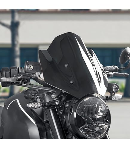 Pare-Brise Avant Moto Noir Pour Triumph Trident 660 2021-2023 – Déflecteur De Vent Sportif Et Robuste