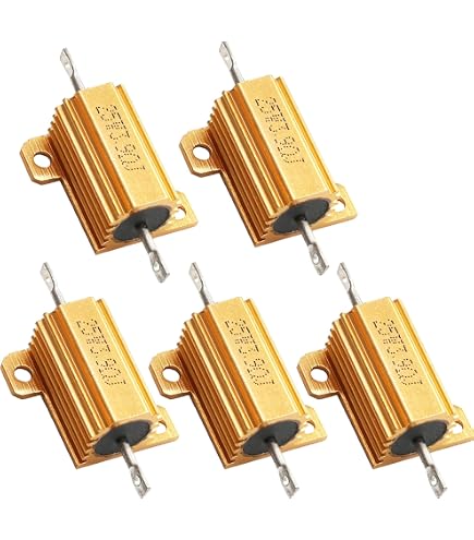 100 Watt 100 Ohm 5% Aluminum Shell Resistor - 2-Pack, For Inverters, LED Lights, Industrial Use