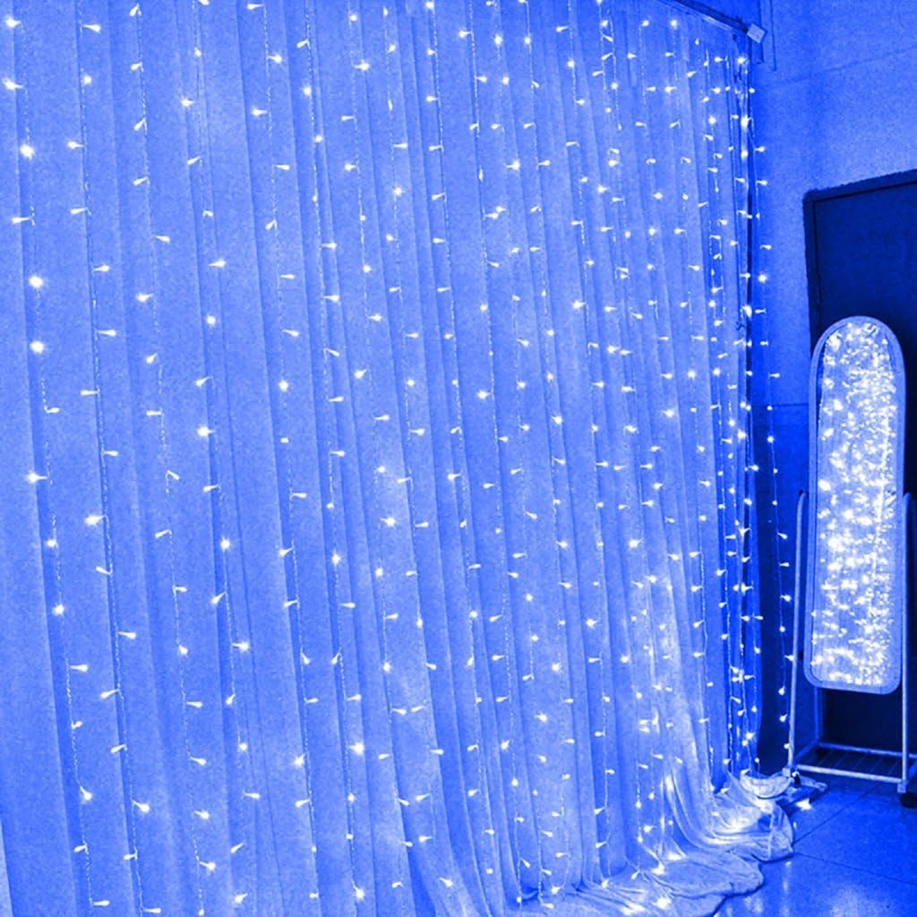 Eplze LED Curtain Light 6m x 3m 600 LED Fairy Light 8 Controllable