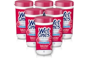 Wet Ones Antibacterial Hand Wipes, Fresh Scent Wipes | Antibacterial Wipes, Hand Sanitizer Wipes, Wet Ones Wipes, 40 ct. Canister (6 pack)
