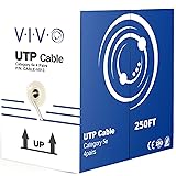 VIVO Gray 250ft Bulk Cat5e, CCA Ethernet Cable, 24
