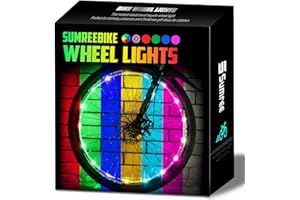 Sumree 2-Tire Pack LED Bike Wheel Lights with USB Rechargeable Battery Bike Lights 16 Modes 7 Colors Changing Over,Get Bright