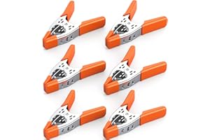 HORUSDY 6-Piece 6" inch Spring Clamp, Heavy Duty Spring Metal Spring Clamps, 2.5"-inch Jaw opening (6-Piece)
