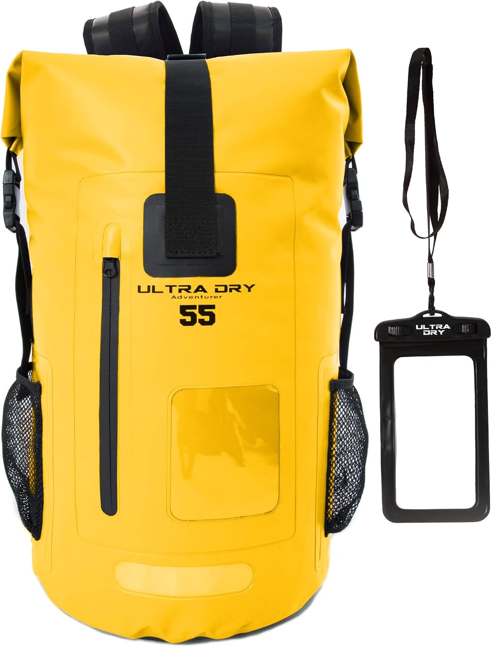 Ultra Dry Adventurer Premium 55L Waterproof Dry Bag Backpack Yellow