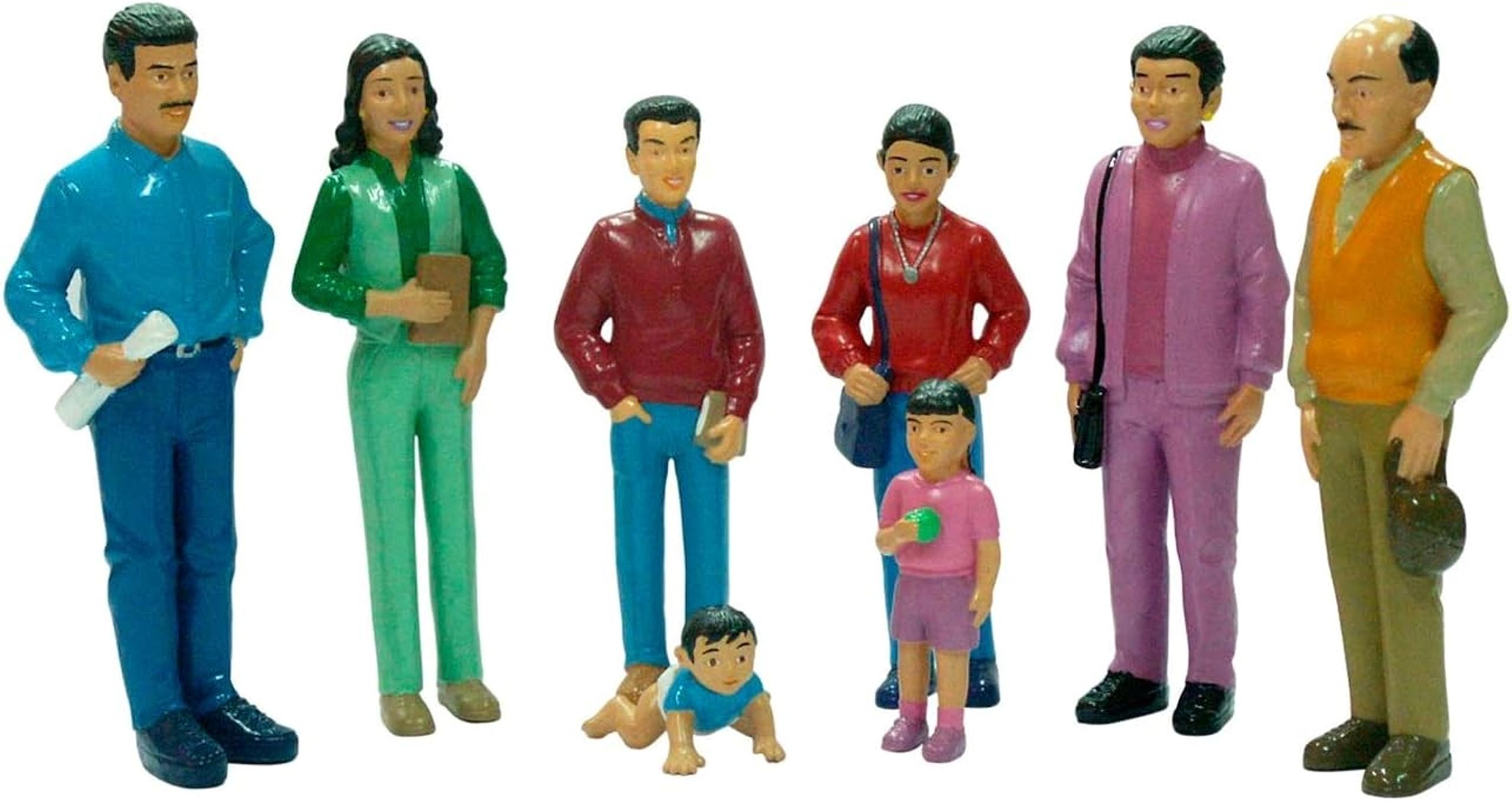 Miniland Miniland27398 Hispanic Family Figures (8-Piece)