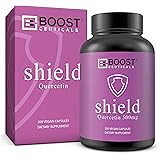 Boostceuticals Quercetin 500mg 200 Vegan Capsules 200 Servings - No Stearates No Additives Supplements – Supports Immune Resp