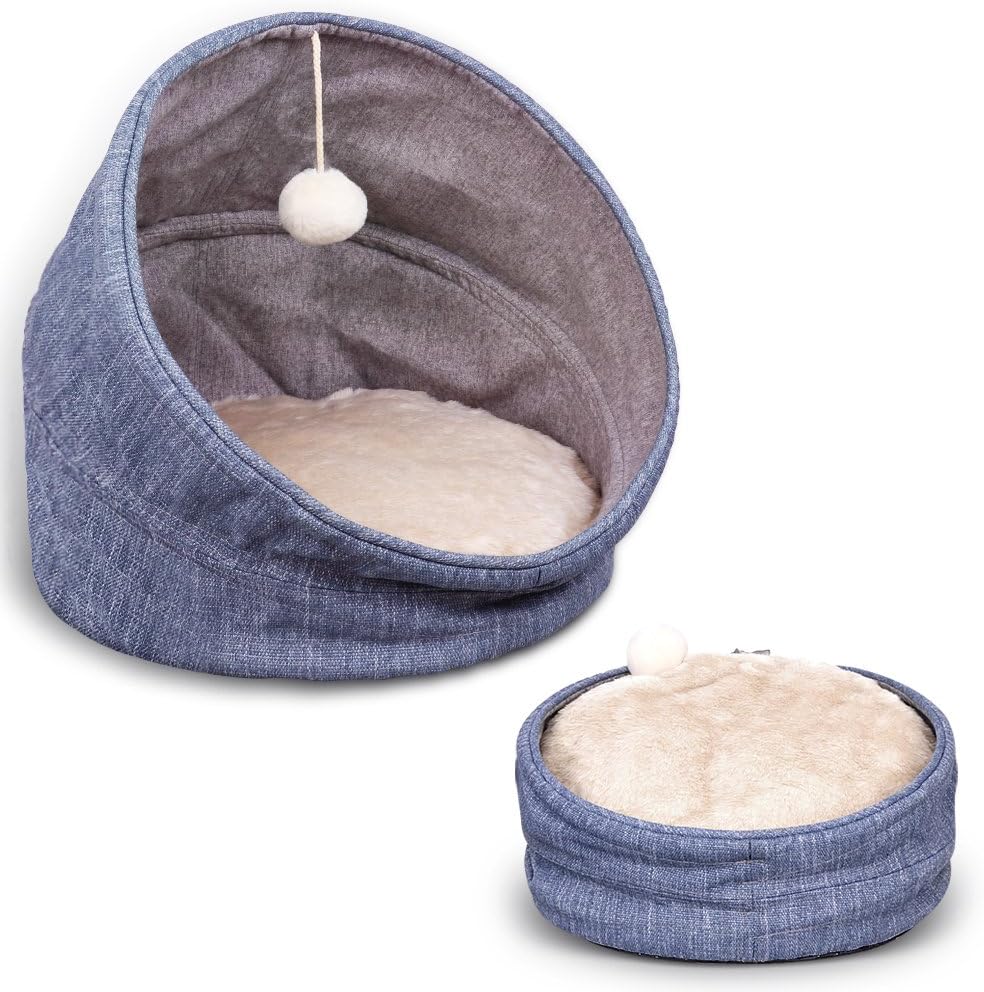 denim cat bed