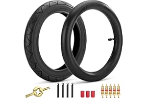 ALEDARAS Front 12/12.5×1.75/2.125/2.25 Tires and Tubes, 12.5" x 2.25 Front Wheel Inner Tire Set Compatible with BOB Stroller Revolution Se Pro Flex Jogging Duallie Stroller(1Sets)