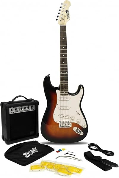 RockJam Electric Guitar Kit with Amp Bag Whammy Strap Lead Lessons