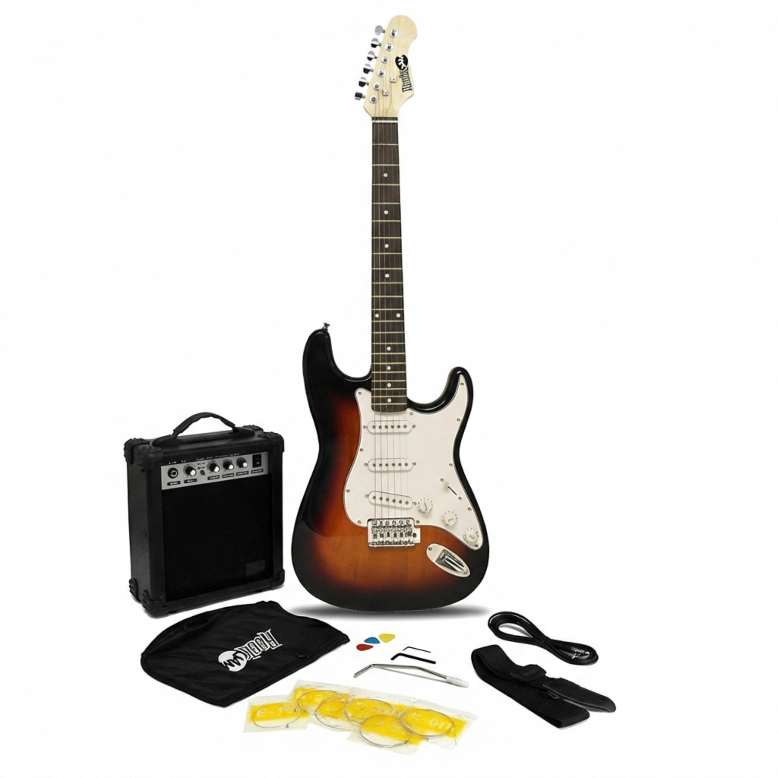 RockJam Electric Guitar Kit with Amp, Bag, Whammy, Strap, Lead, Spare Strings & Lessons