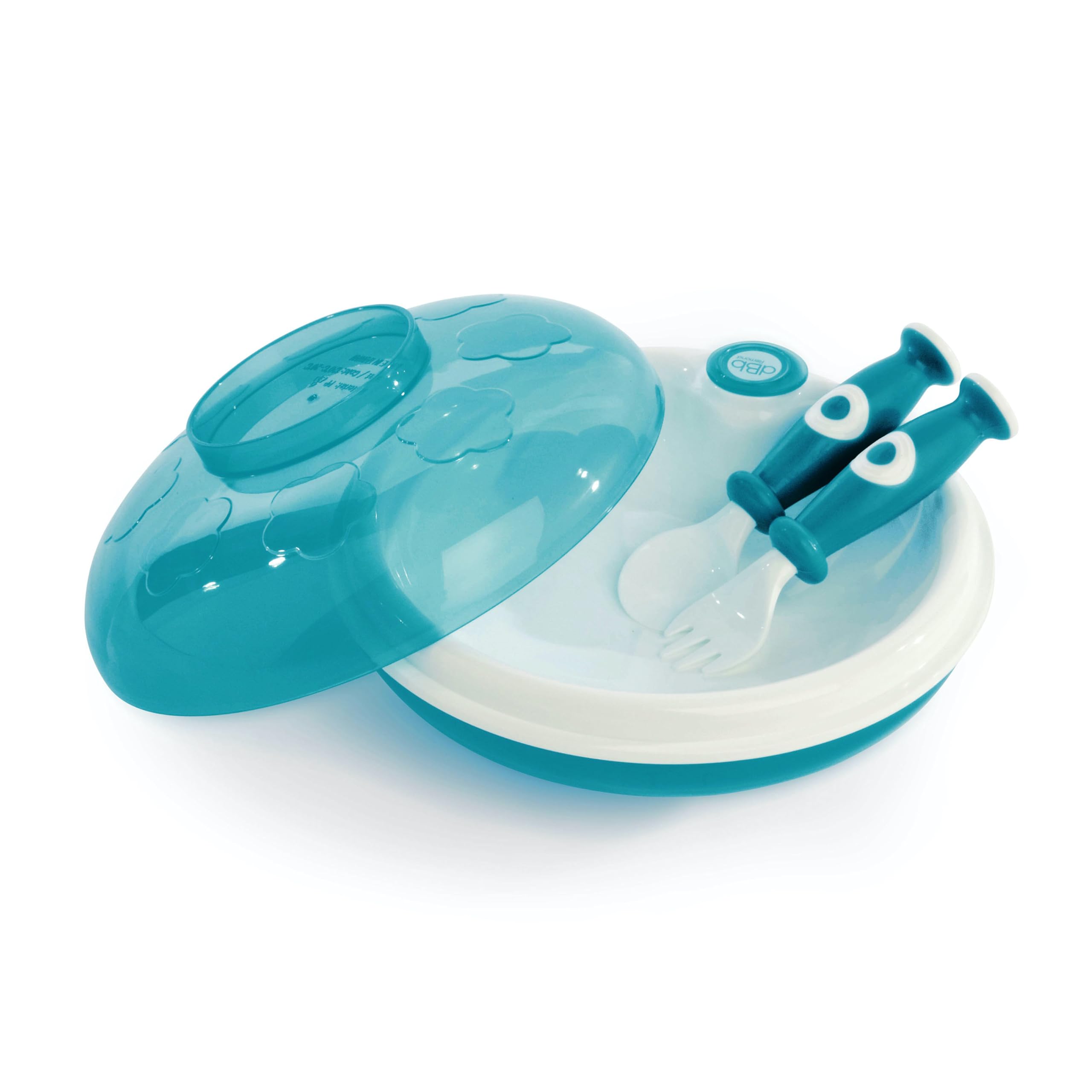 dBb Remond 211049 Stay Warm Plate and Cutlery Fork and Spoon Turquoise