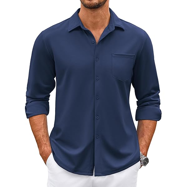 Mens Short Sleeve Button Down Shirts COOFANDY Men's Casual Button