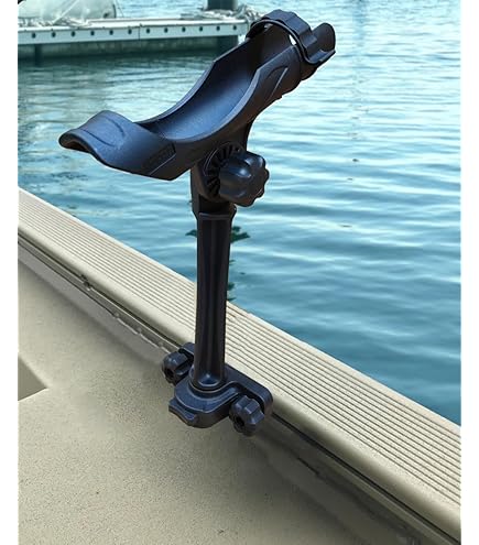 Brocraft Alumacraft Boats AlumaTrac mounting System Fish Rod Holder with Extension Sports & Outdoors