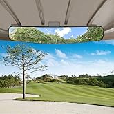WLOOD Golf Cart Rear View Mirror 16.5 Inch Extra Wide Panoramic Golf Cart Rear View Mirror Fit for EZGO, Yamaha, Club Car