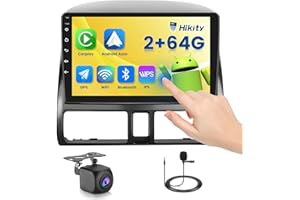 [2+64G] Hikity Android 13 Car Stereo for 2002-2006 Honda CRV Radio with Wireless Carplay Android Auto, 9 Inch Touch Screen Stereo in-Dash GPS, WiFi, Bluetooth, FM, Backup Cam, SWC, RCA Output, MIC