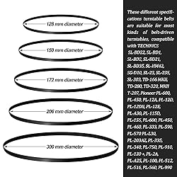 10 Pieces Turntable Belt Different Specifications