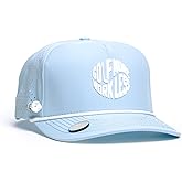 BRIMZ Golf Performance Hat - Tee Holder & Magnetic Brim - Breathable Sweat & Water Resistant Golfing Snapback Cap