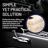DL8 Cable Mate White Self-Adhesive USB Cable Holder Clip for Desk Car Wall view 4