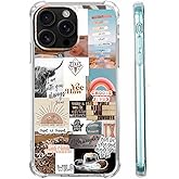 AOSSXIN Jesus and Cowboy Case for iPhone 16 Pro Max,Christian Quotes and Western Cowgirl Collage,Trendy TPU Bumper Case for iPhone 16 Pro Max