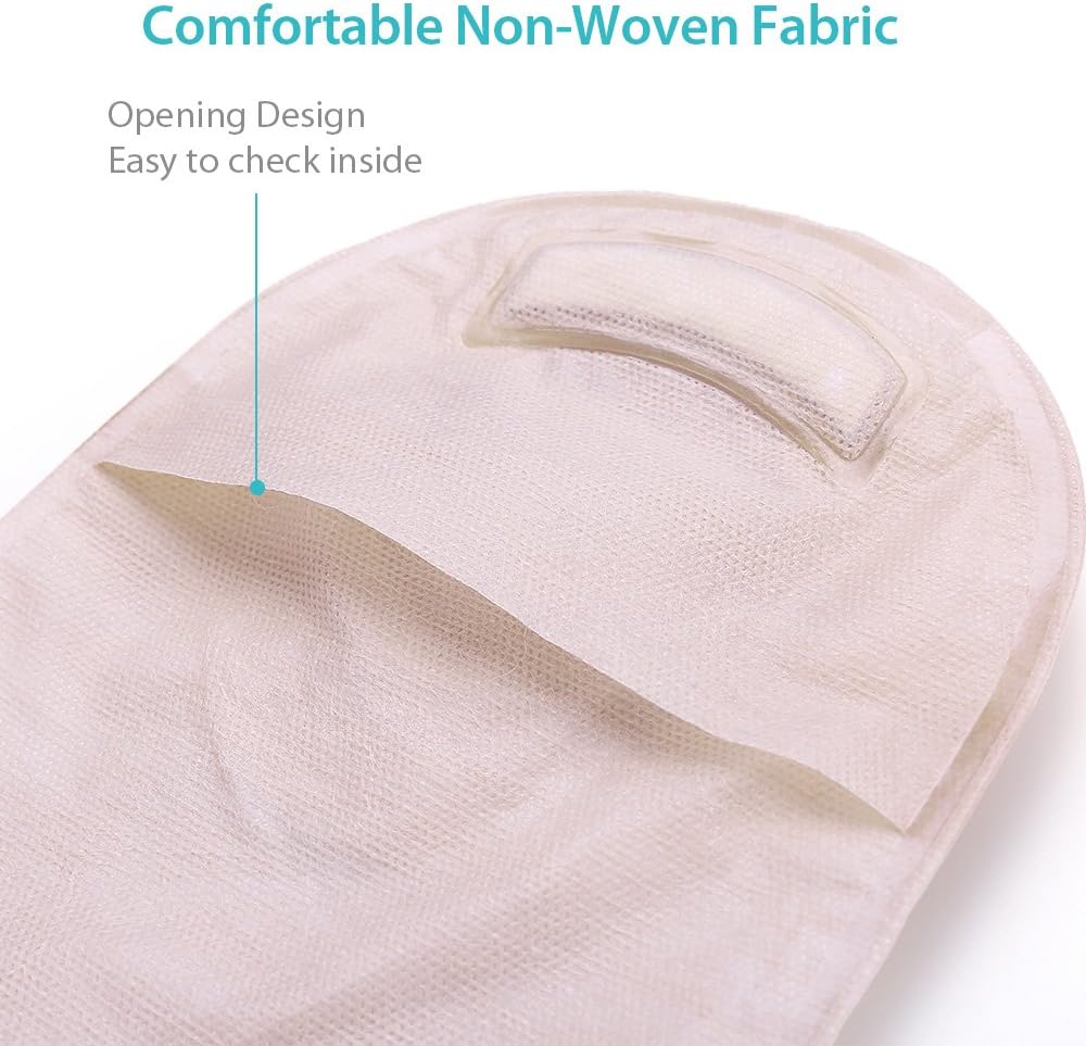 LotFancy 20 PCS Colostomy Bag, One Piece Drainable Pouches with Hook and Loop Closure for Ileostomy Stoma Care, Cut-to-Fit(Max 60mm), Pack of 20: Health & Personal Care