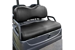 NOKINS Golf Cart Waterproof Seat Covers,Smooth and Simple,No Stapler Required, Fits EZGO, Club Car, Yamaha Vinyl Replacement Seat Cover