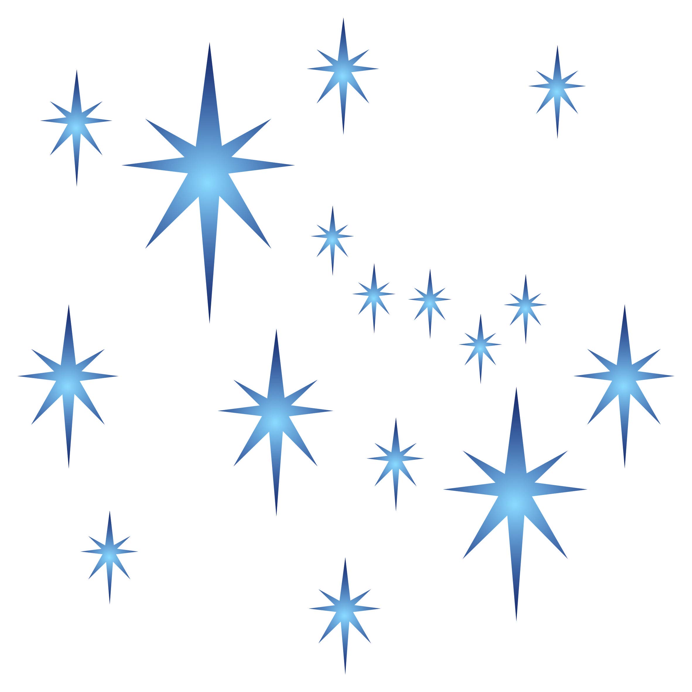 Star Stencil - 35.5cm x 35.5cm (L) - Large Reusable Stars Sky Cluster Allover Pattern Wall Stencil Template