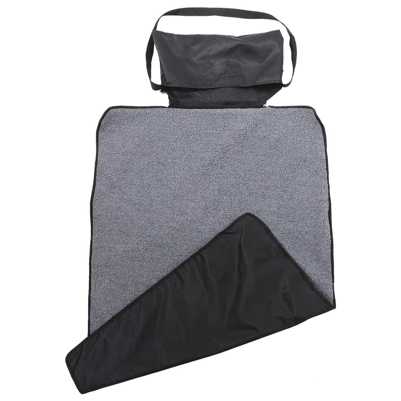 ULTECHNOVO Pet Dog Mat - Portable Pet Throw Blanket Folding Travel Dog Mat - Waterproof Travel Reversible Cushion Beds for Puppy Cat, Warming Blanket with Bag, 100 x 70 cm(Black)
