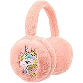 F Flammi Kids Knit Earmuffs Winter Outdoor Furry Ear Warmers for Boys Girls from Toddler to Big Kids