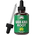 Kava Kava Root Extract Calming Liquid Drops More Concentrated - 1:3 Extraction Ratio. Vegan Supplement Aid for Relaxation, Calming, Natural Sleep. Sugar Free Gluten Free USA Tested Tincture