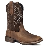 Lumeheel Cowboy Boots for Men - Real Leather